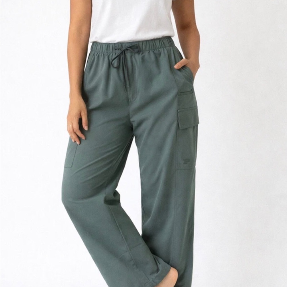 Pink Victoria Secret Women's Drawstring Cargo Pants - Forest Green